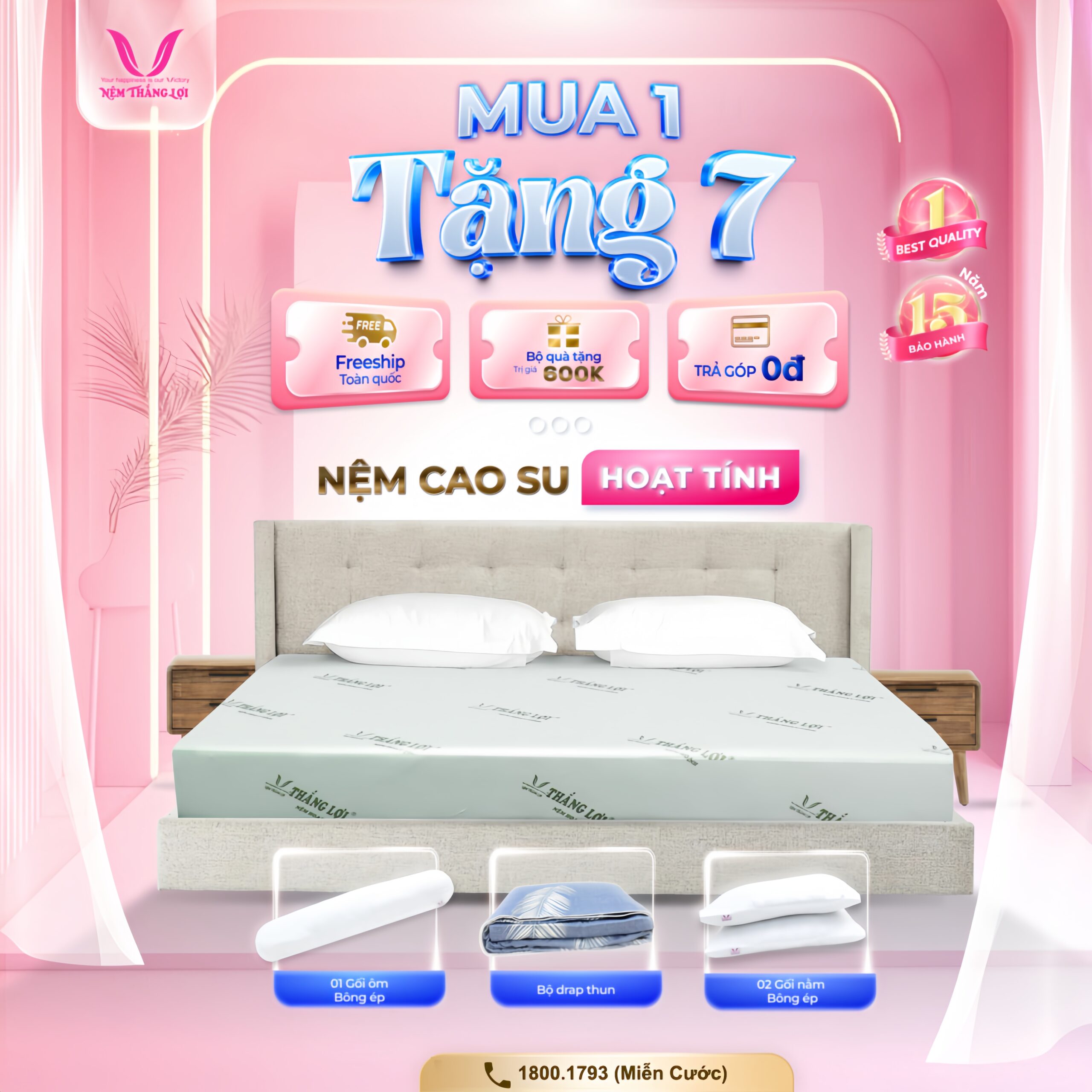 NỆM CAO SU HOẠT TÍNH THẮNG LỢI